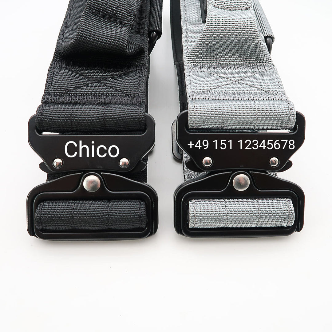 Taktisches Hundehalsband für große Hunde mit Namen graviert