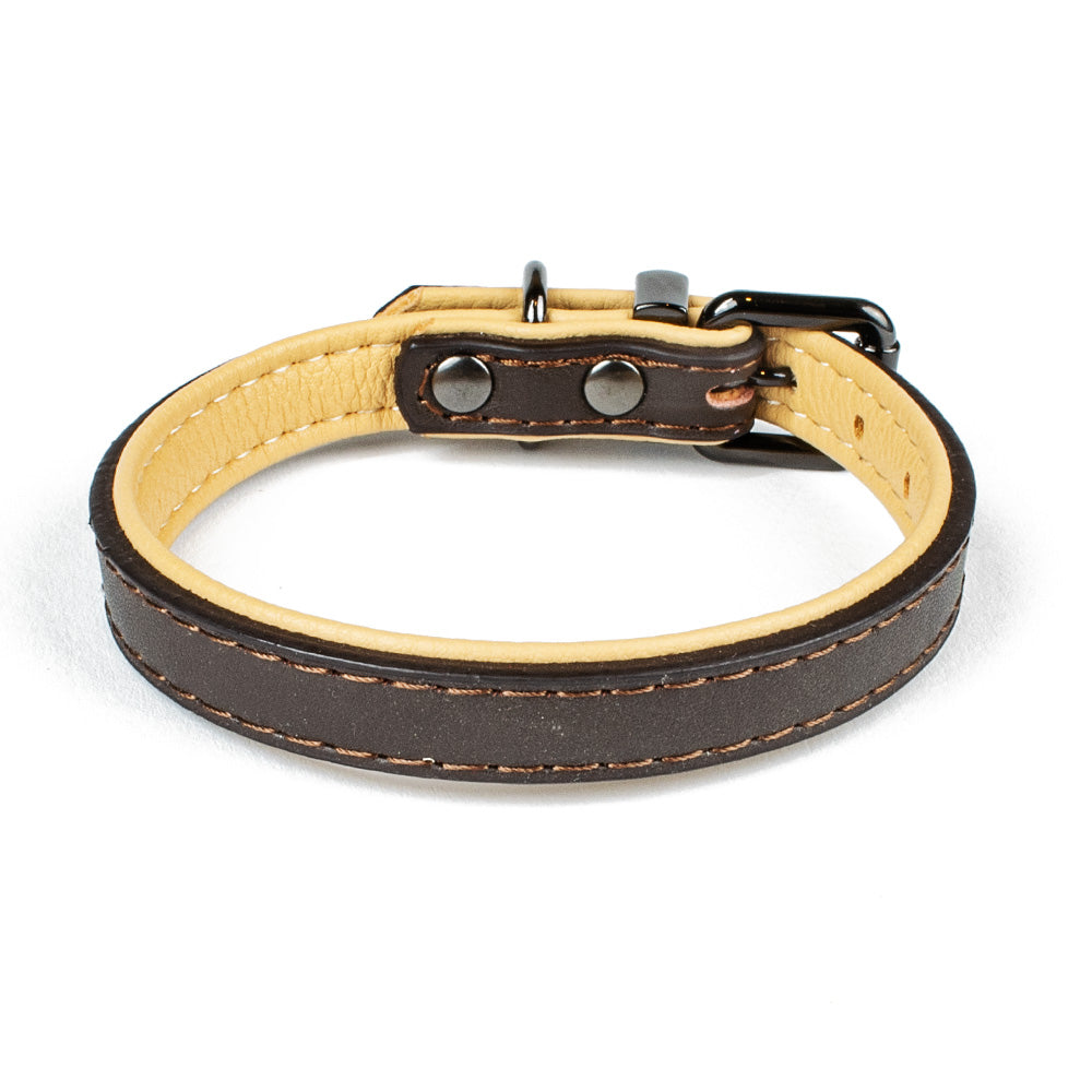 Hundehalsband Tierluxe Klassiker Braun