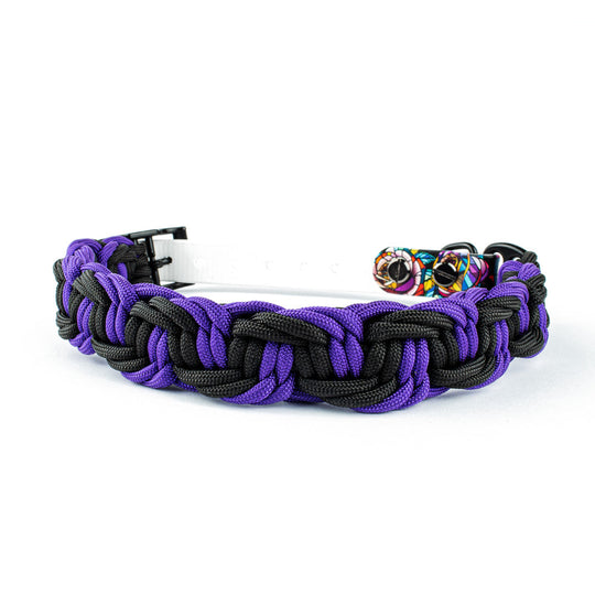 Hundehalsband Tierluxe Purple Rose Handgemacht Paracord Biothane