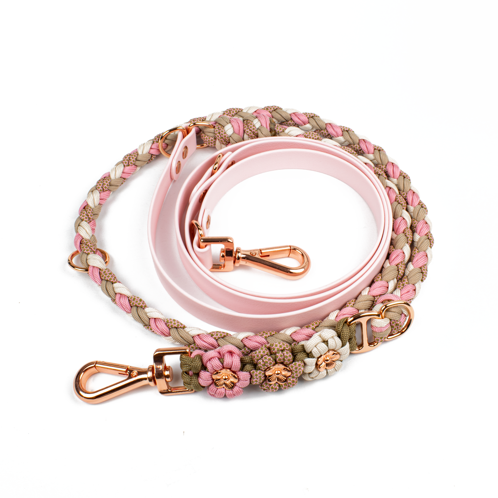 Hundeleine Tierluxe Blumen Biothane Paracord