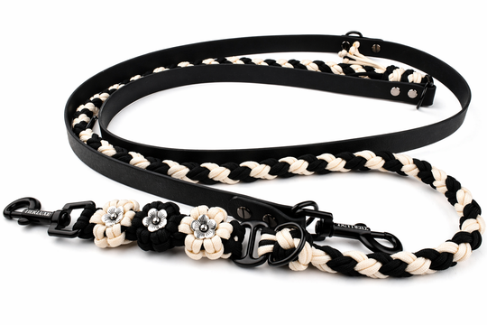 Hundeleine Tierluxe Blumen Biothane Paracord