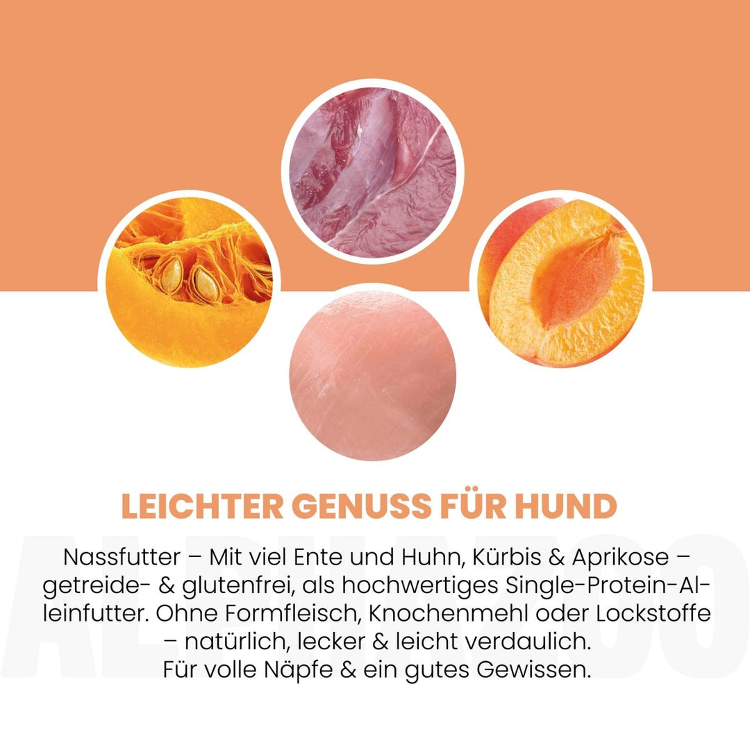 Ente + Huhn Nassfutter für Welpen 400g/Dose