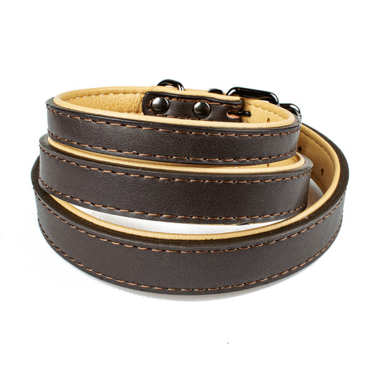 Hundehalsband Tierluxe Klassiker Braun