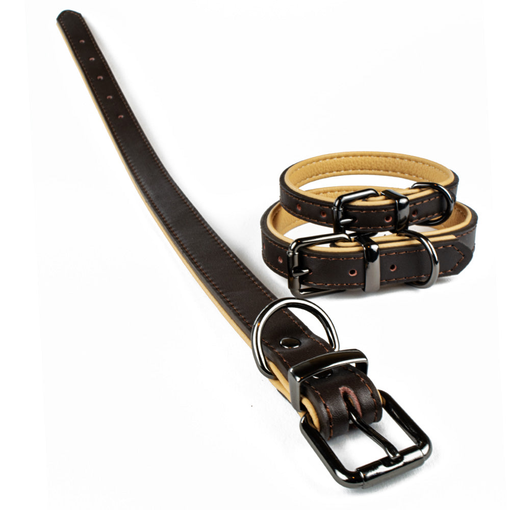 Hundehalsband Tierluxe Klassiker Braun