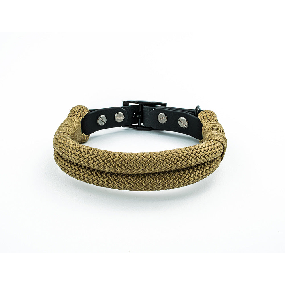 Hundehalsband Tierluxe Tau Seil Schwarz und Mocca
