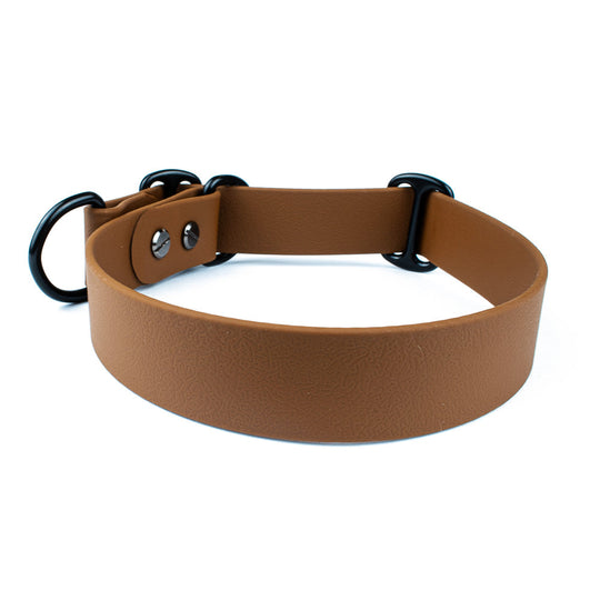 Hundehalsband Tierluxe Zugstopp Biothane Braun Personalisiert
