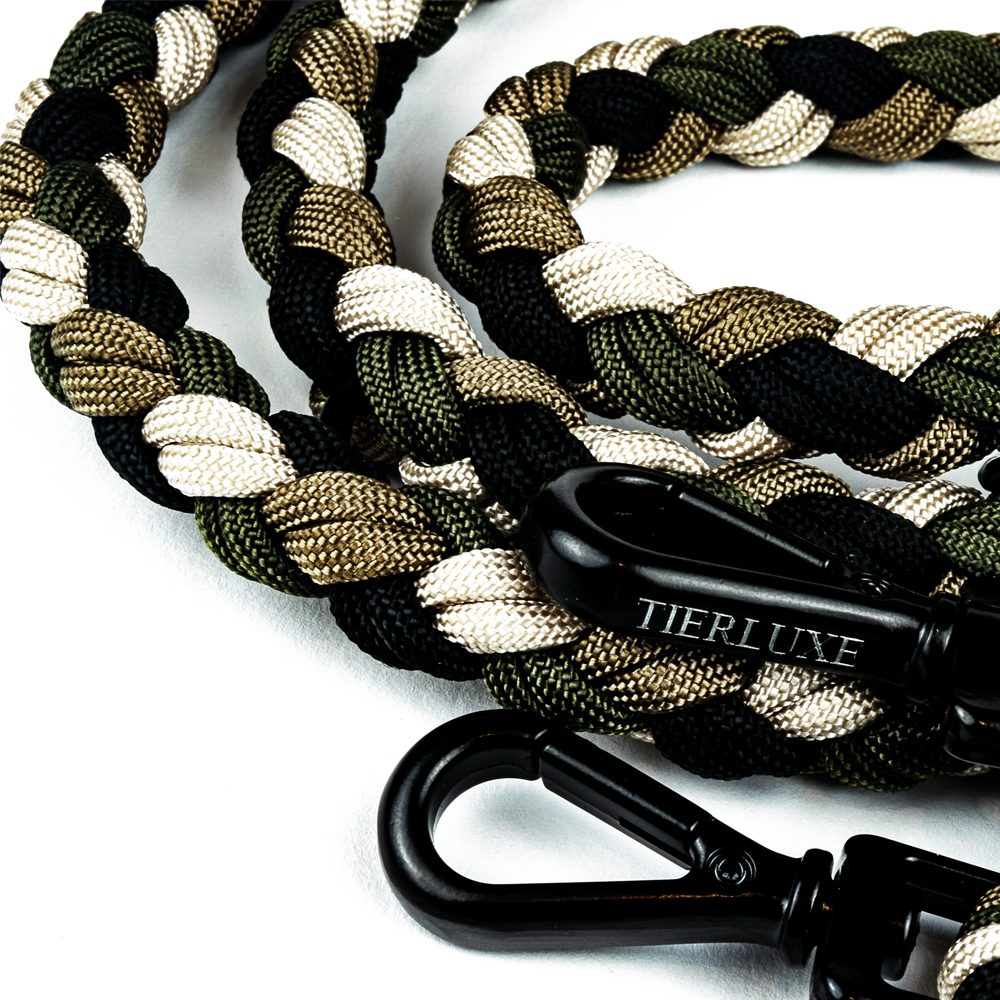 Hundeleine Tierluxe Leo Tarnung Handgemacht Paracord