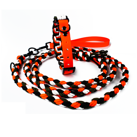 Hundeleine Tierluxe Mountain Neon Handgemacht Paracord Biothane