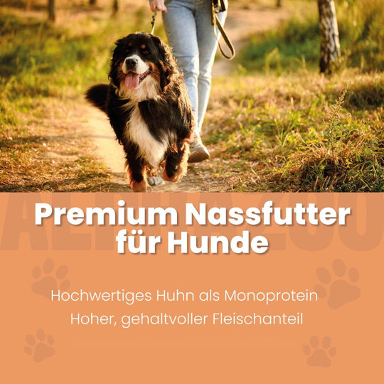 Monoprotein Huhn Nassfutter für Hunde