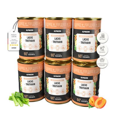 Lachs + Truthahn Nassfutter für Adult Hunde