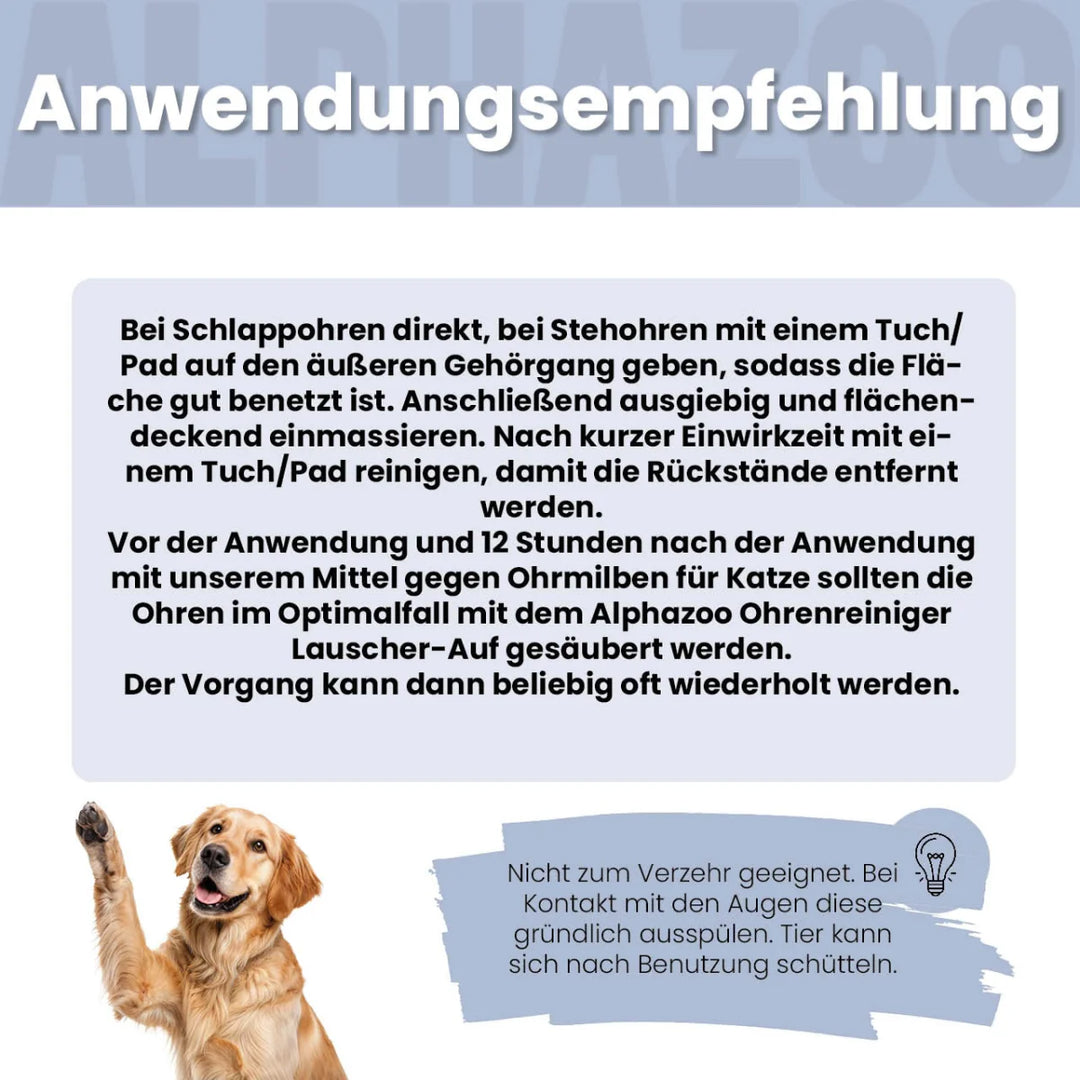 Ohrmilbenöl für Hunde